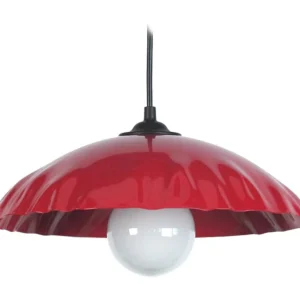 Suspensão TOSEL DEMI LUNE PLISSÉ metal geométrico branco D40 x H96 cm