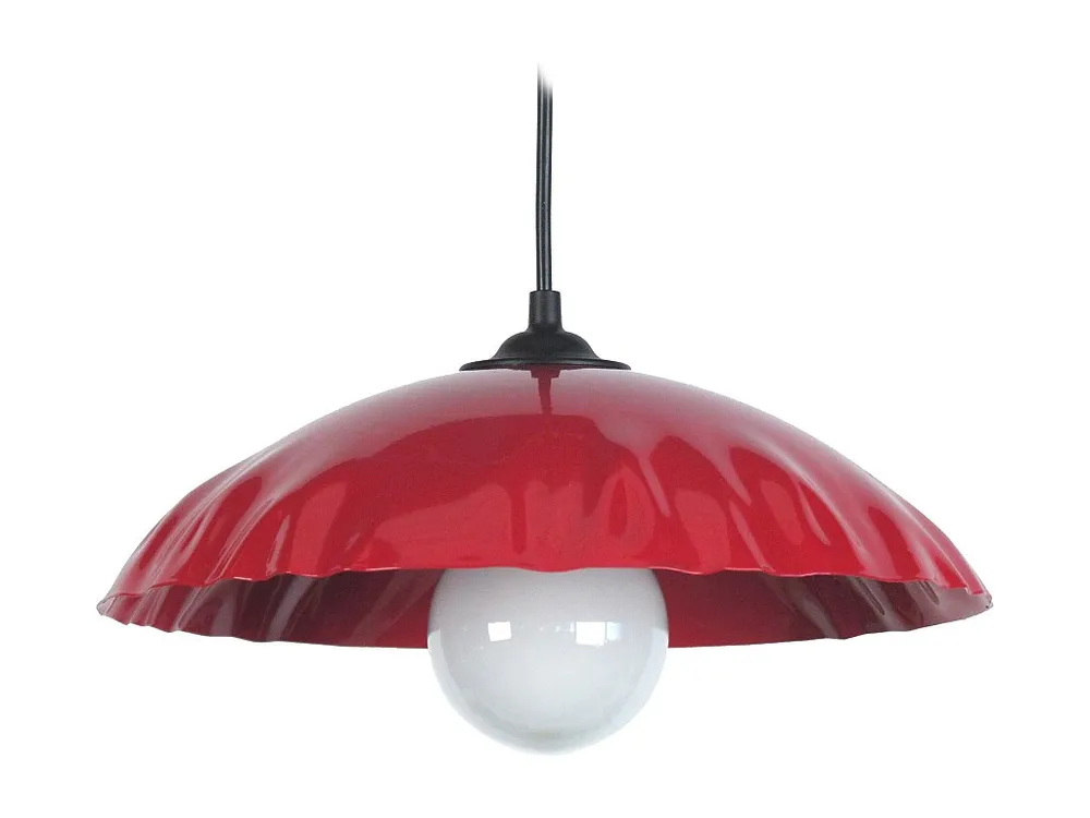 Suspensão TOSEL DEMI LUNE PLISSÉ metal geométrico branco D40 x H96 cm