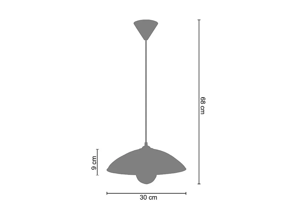 Suspensão TOSEL DEMI LUNE PLISSÉ metal geométrico branco D40 x H96 cm