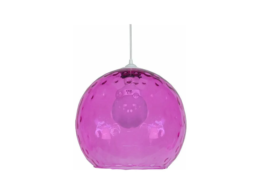 Suspensão TOSEL GLOBE OPTIQUE vidro globo azulado D30 x H80 cm