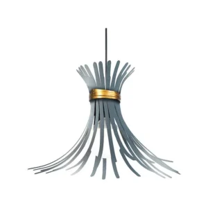 Suspensão TOSEL JUPE INDIENS metal globo cinza D30 x H85 cm