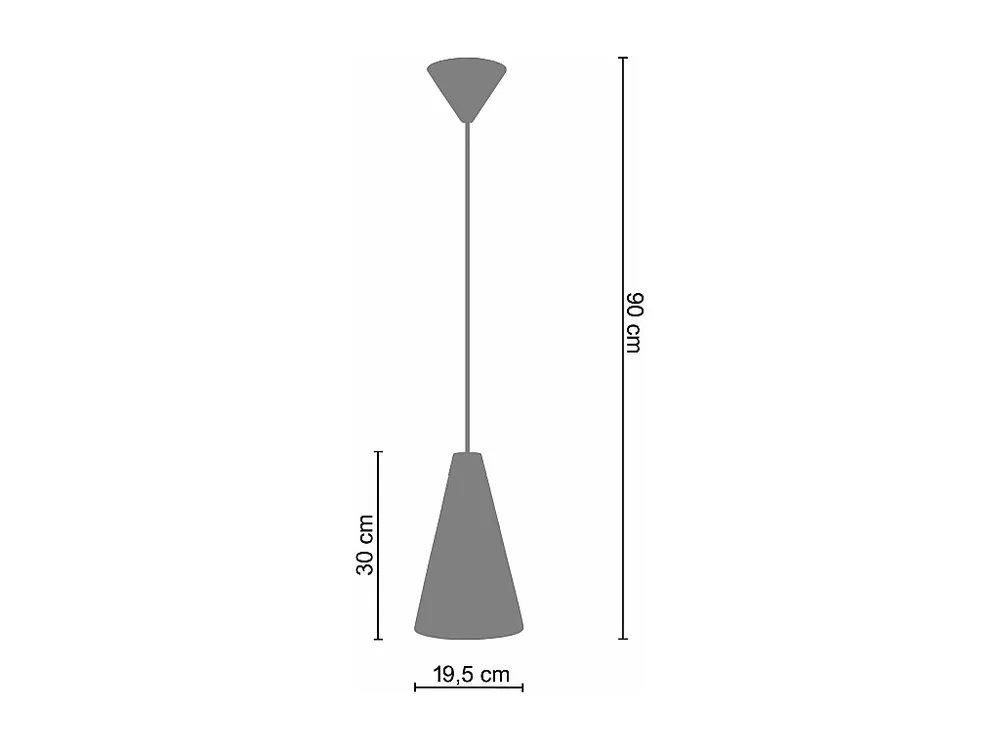 Suspensão TOSEL KONE V metal bar preto D90 x H90 cm