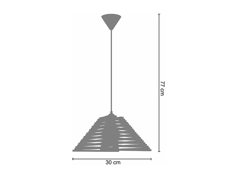 Suspensão TOSEL KYOTO tecido quadrado branco D17 x H80 cm
