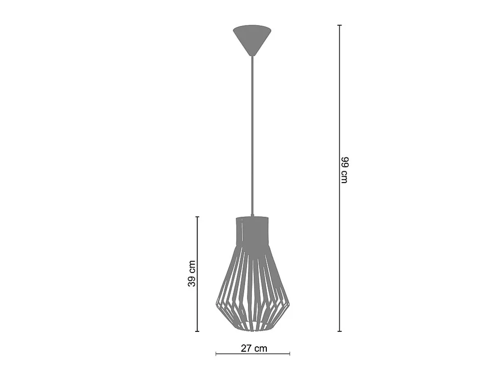 Suspensão TOSEL LAM. ZURICK metal globo preto D36 x H90 cm