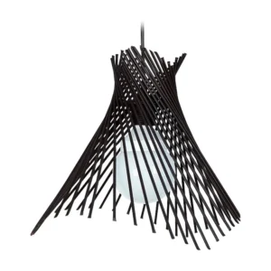 Suspensão TOSEL MIKADO metal cilindro Branco Vermelho D16,5 x H80 cm