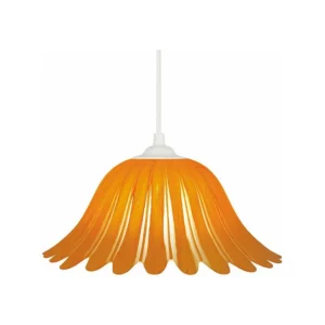 Suspensão TOSEL NICOLE cordão de algodão globo amarelo escuro D20 x H90 cm