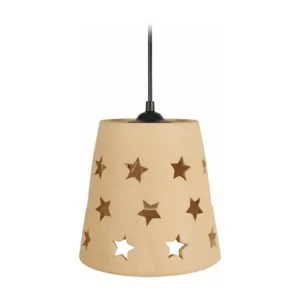 Suspensão TOSEL OVAR metal globo castanho D20 x H77 cm