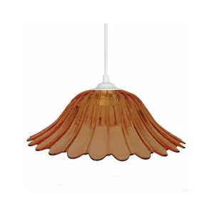 Suspensão TOSEL PIREO vidro cúpula vermelho D13 x H80 cm