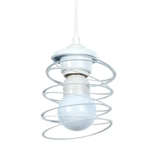 Suspensão TOSEL SAMILA vidro tigela branco D14,5 x H70 cm