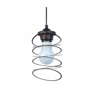 Suspensão TOSEL SAMILA vidro tigela vermelho D14,5 x H70 cm