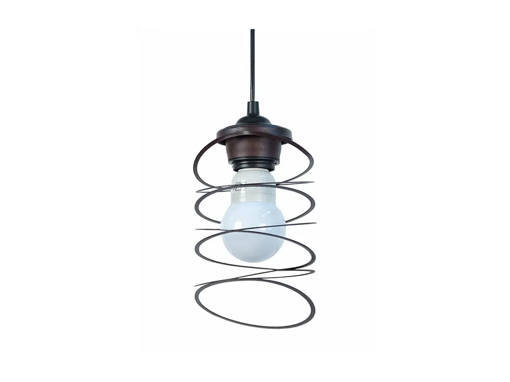 Suspensão TOSEL SAMILA vidro tigela vermelho D14,5 x H70 cm