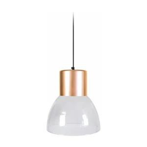 Suspensão TOSEL SETA vidro cúpula roxo D30 x H92 cm