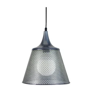 Suspensão TOSEL SITAMON vidro abstrato cetim amarelo D16 x H75 cm