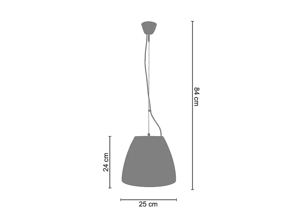 Suspensão TOSEL TROFA metal cúpula azul D32 x H75 cm