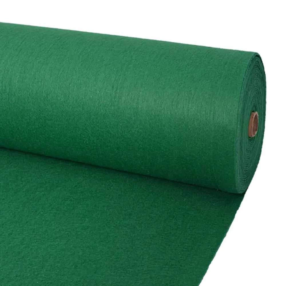 Carpete liso para eventos 1x12 m verde (Antialérgico)