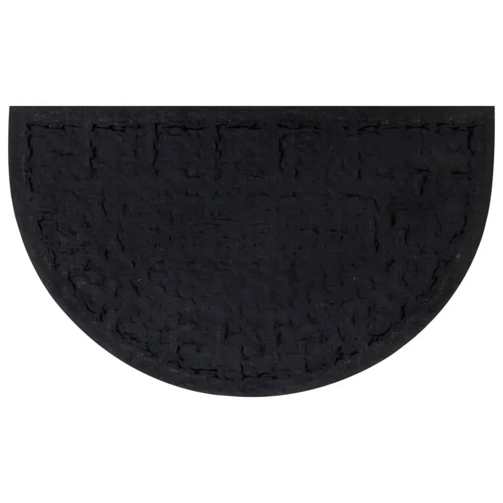 Protetor para Escrivaninha Tapete de porta semicircular 45x75 cm borracha e fibra de coco