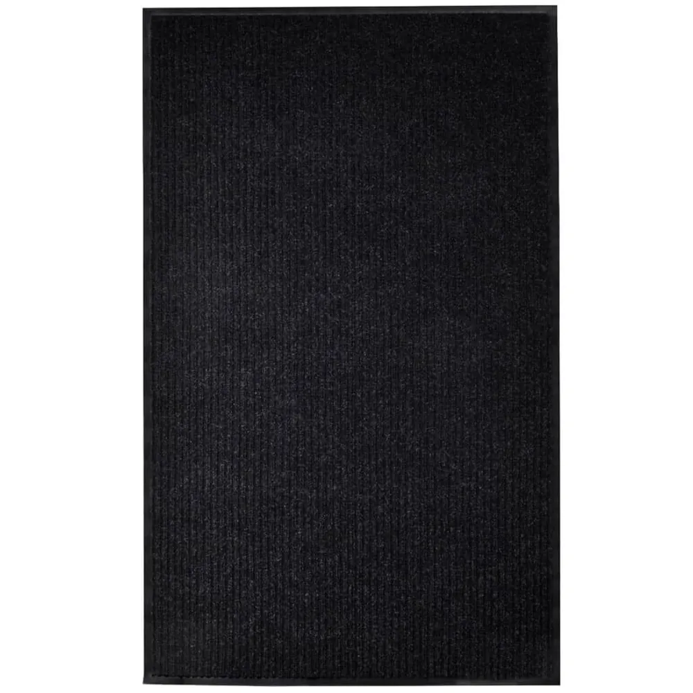 Tapete de porta 117x220 cm PVC preto vidaXL