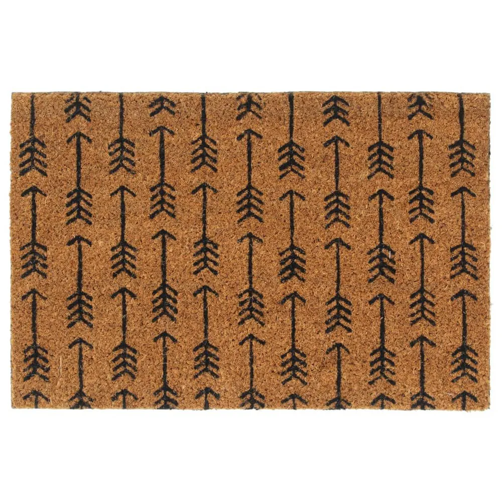 Tapete de porta 40x60 cm fibra de coco tufada natural vidaXL