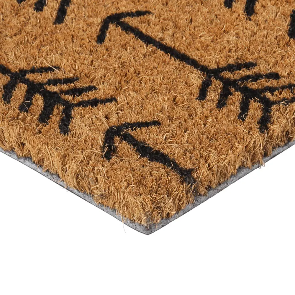 Tapete de porta 40x60 cm fibra de coco tufada natural vidaXL