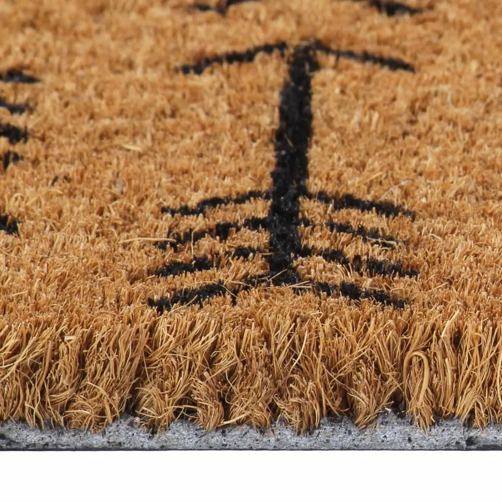 Tapete de porta 40x60 cm fibra de coco tufada natural vidaXL