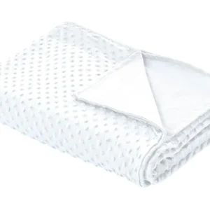 Capa de cobertor volumoso em tecido branco 100 x 150 cm CALLISTO