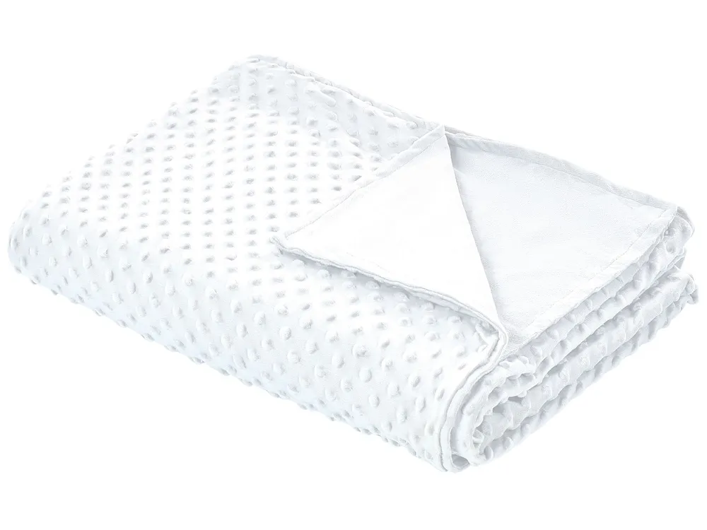 Capa de cobertor volumoso em tecido branco 100 x 150 cm CALLISTO