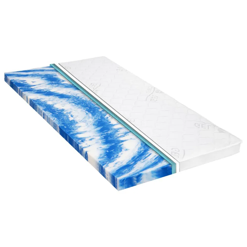 Capa Lavável Sobrecolchão 80x200 cm espuma de gel 7 cm