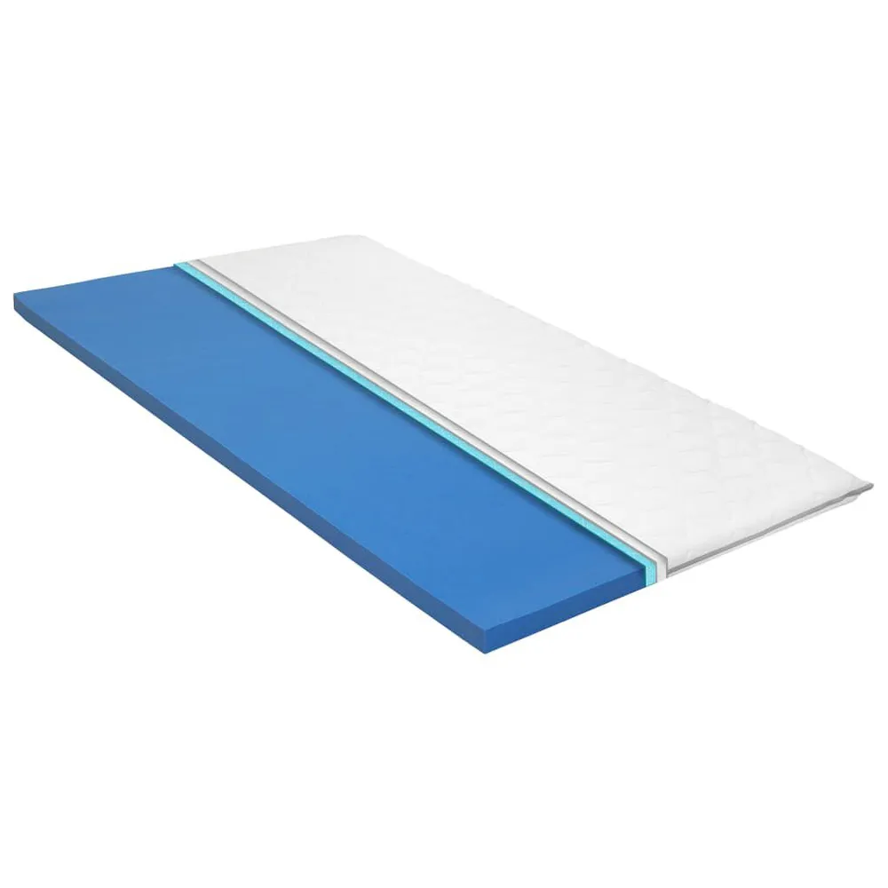 Sobrecolchão 80x200 cm espuma viscoelástica com memória 6 cm Hipoalergénico