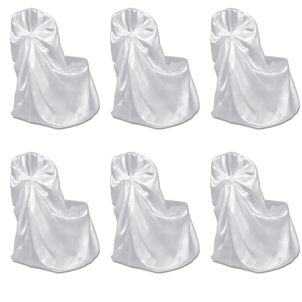Capa de cadeira para casamento, banquete, em branco, 6 peças vidaXL