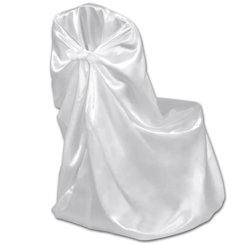 Capa de cadeira para casamento, banquete, em branco, 6 peças vidaXL