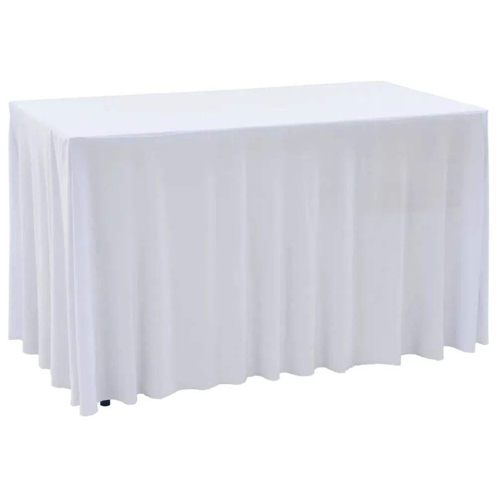 Capa extensível para mesa com camilha 2 pcs 120x60,5x74cm branco vidaXL