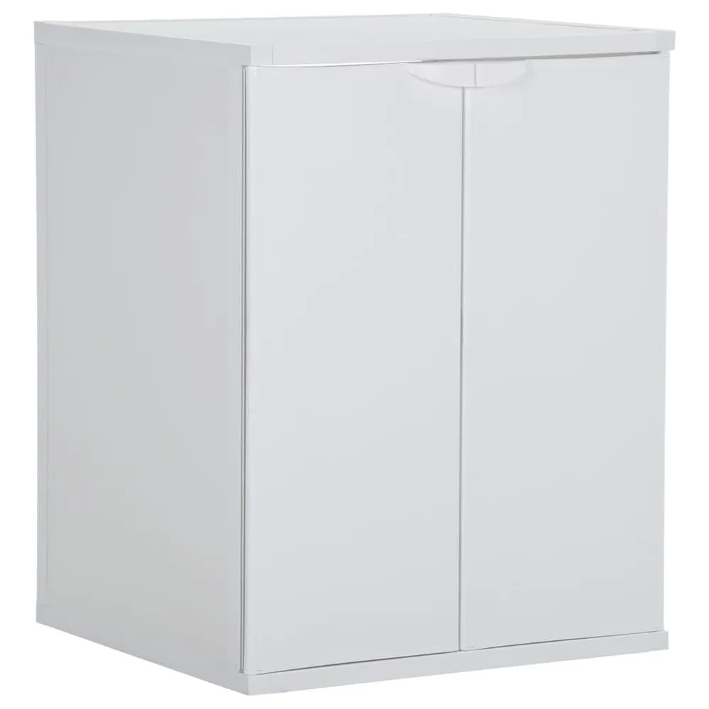 Armário para máquina de higienizar roupa 68,5x64,5x88 cm PVC branco