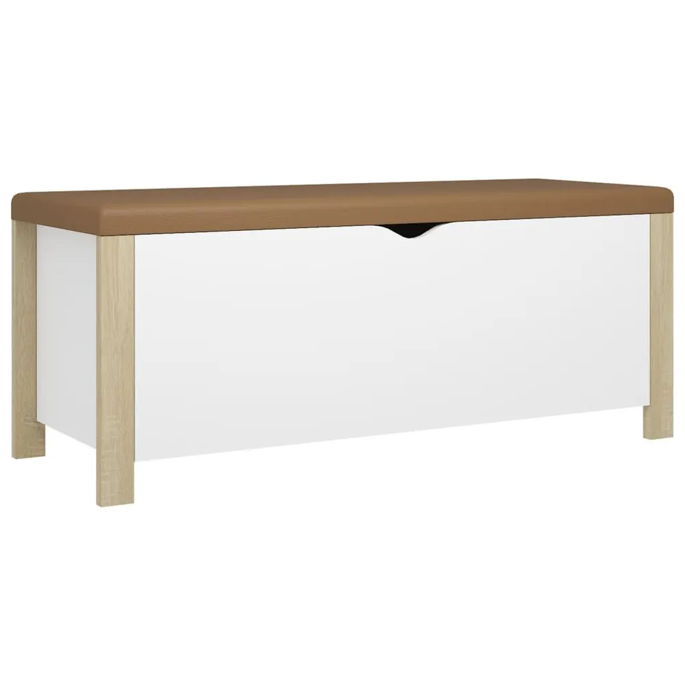 Cabide para Secar Caixa arrumação com almofadão contrap. 105x40x45cm branco/sonoma
