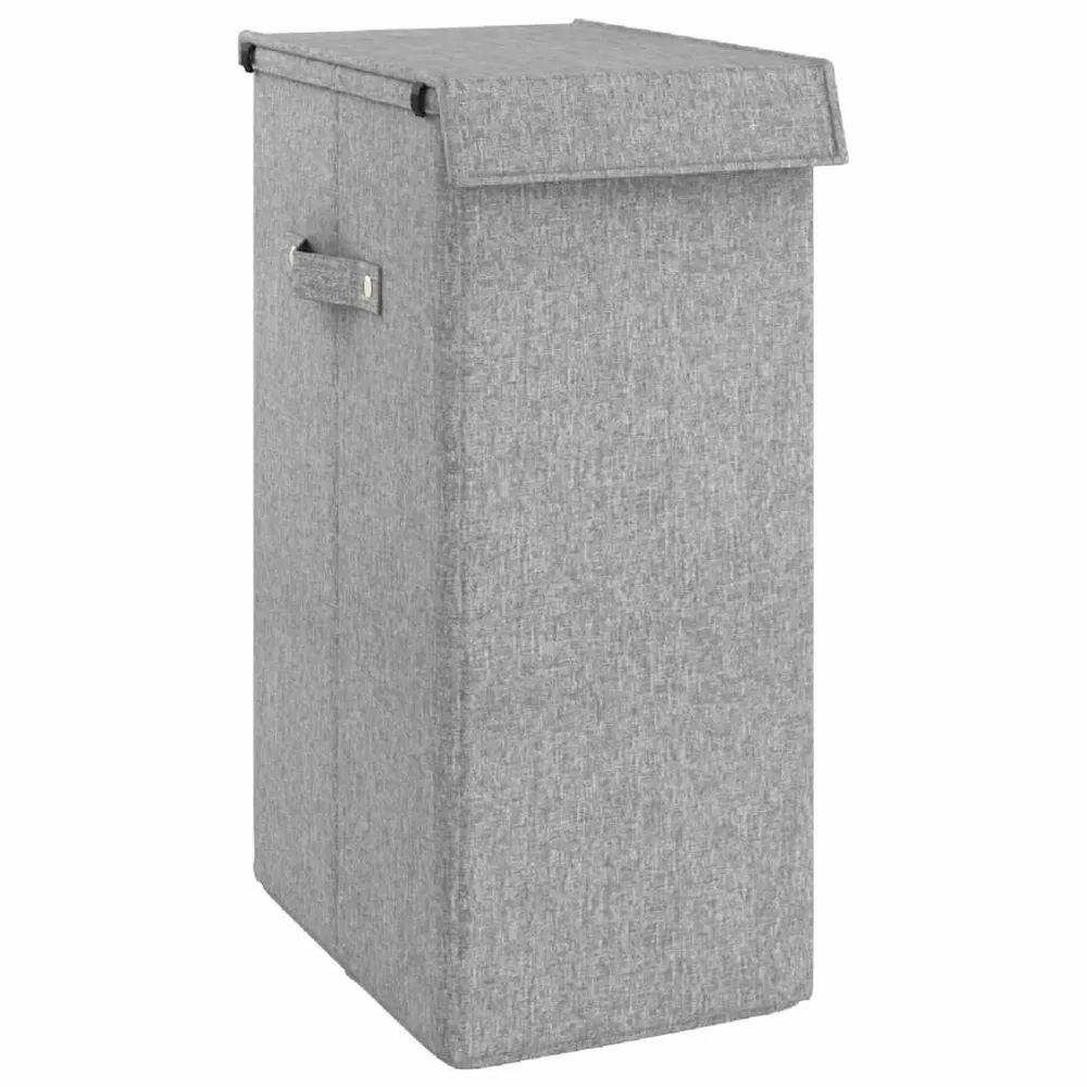 Saco para Roupa Suja Cesto de roupa suja dobrável linho falso/tecido cinza