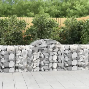 Separador de Roupas Cesto gabião arqueado 200x50x80/100 cm ferro galvanizado