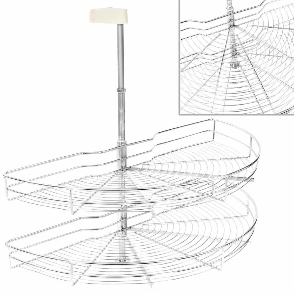 Unidade cestos para cozinha 2 pcs 180 graus 85x44x80 cm | Fácil Montagem