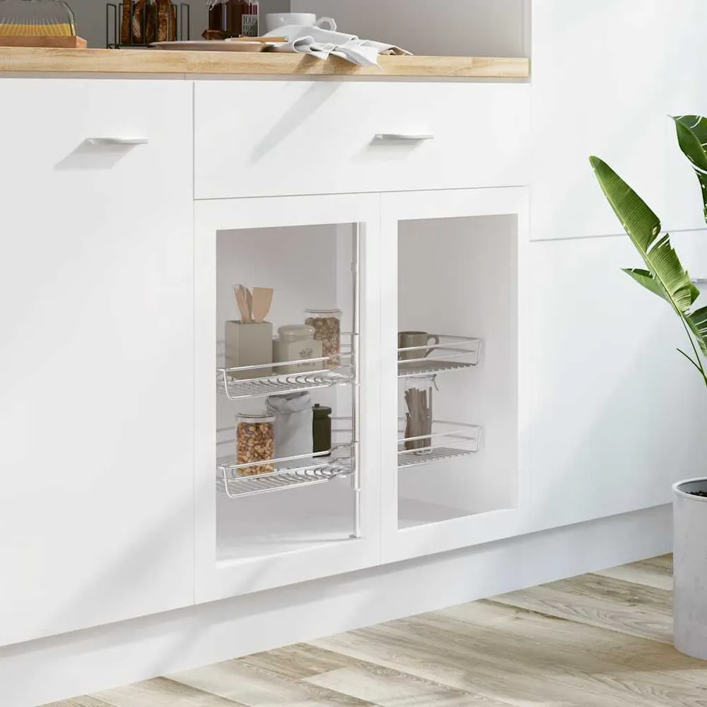 Unidade cestos para cozinha 2 pcs 180 graus 85x44x80 cm | Fácil Montagem