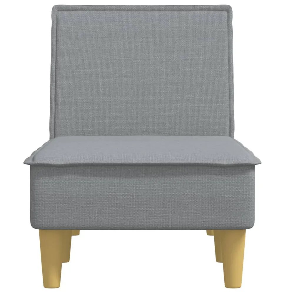 Chaise longue tecido cinzento-claro Couro Ecológico