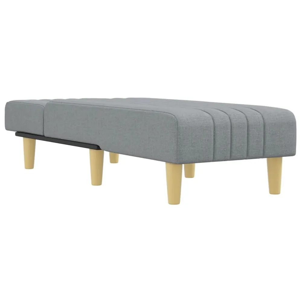 Chaise longue tecido cinzento-claro para Assistir TV