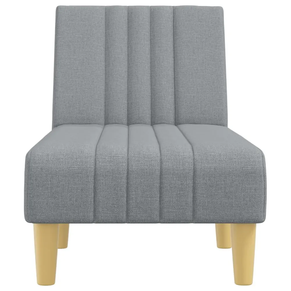 Chaise longue tecido cinzento-claro para Assistir TV