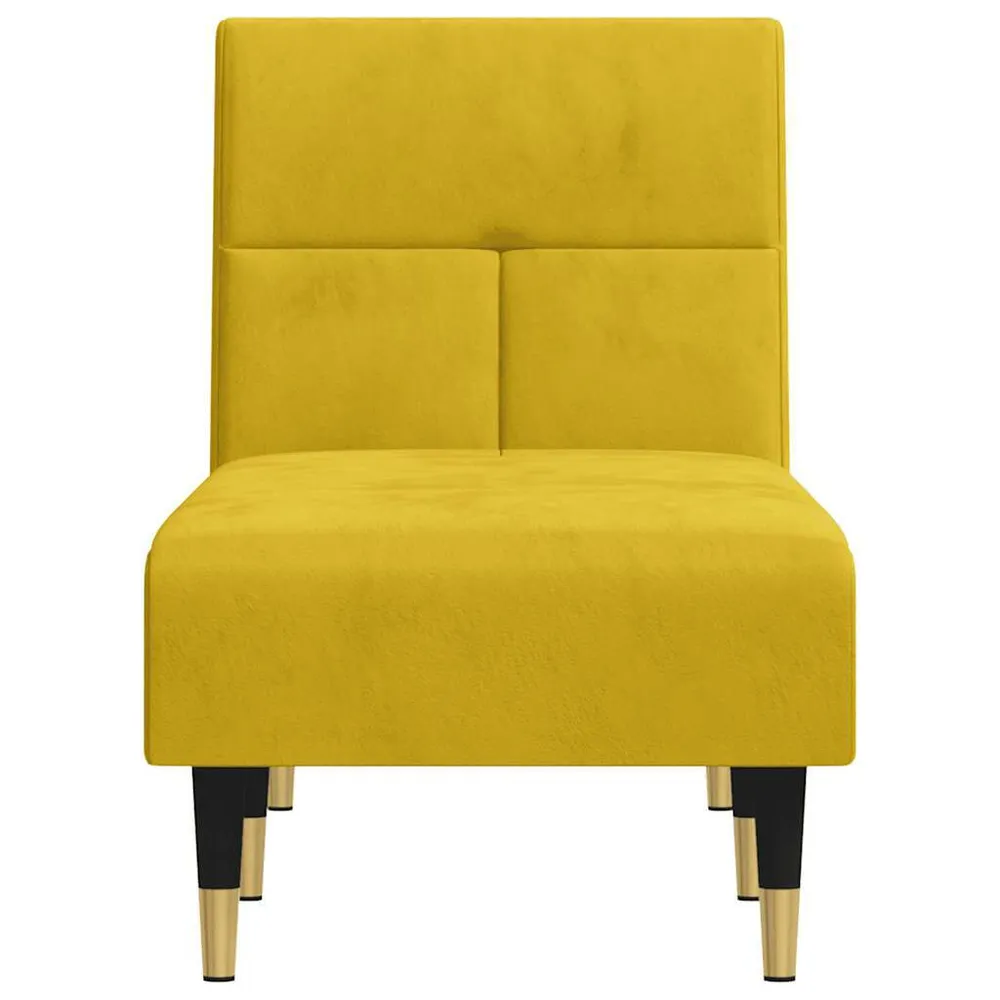 Design Premium Chaise longue veludo amarelo