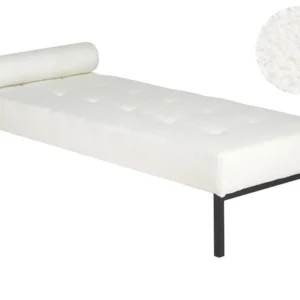 Poltrona Reclinável Chaise-longue em bouclé branco CHINON