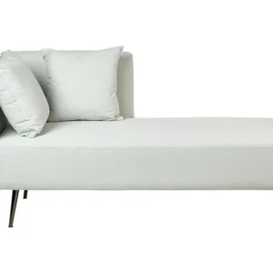Puff de Armazenamento Chaise-longue à esquerda em tecido verde menta RIOM