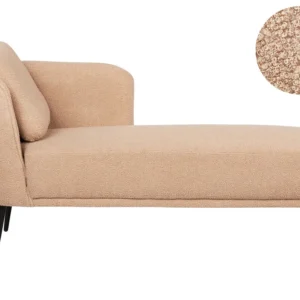 Rack para Eletrônicos Chaise-longue em tecido bouclé creme à esquerda ARTHEZE