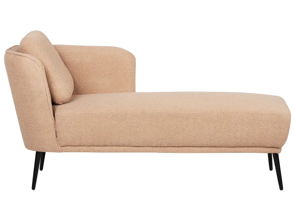 Rack para Eletrônicos Chaise-longue em tecido bouclé creme à esquerda ARTHEZE