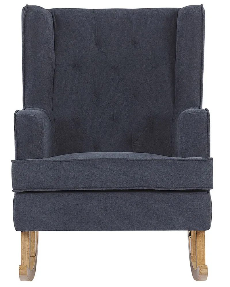 Rocking Chair TRONDHEIM Fabric Dark Grey