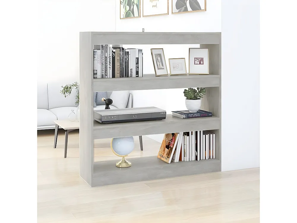 Caixa Decorativa de Estante/divisória 100x30x103 cm cor cinzento cimento
