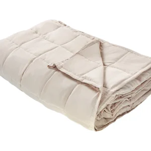 Cobertor pesado 4 kg creme 100 x 150 cm NEREID Beliani