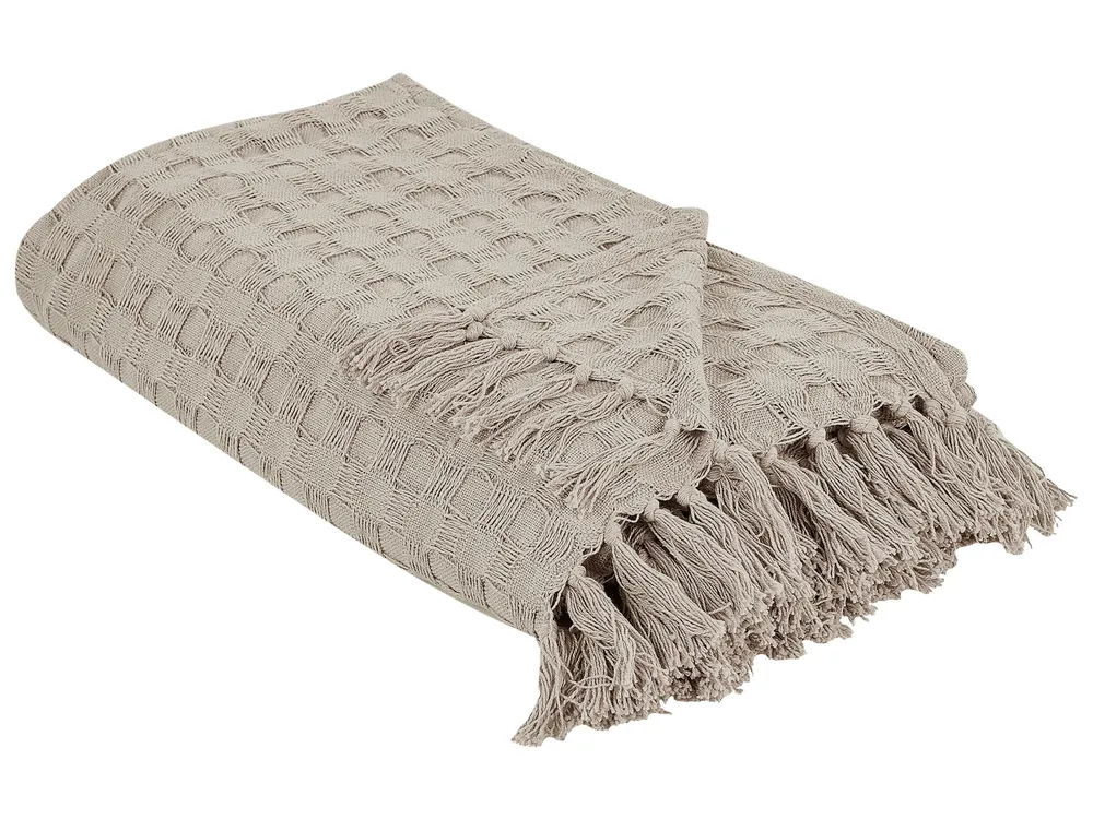 Colcha BERE Algodão 220 x 240 cm Taupe com Certificação Oeko-Tex