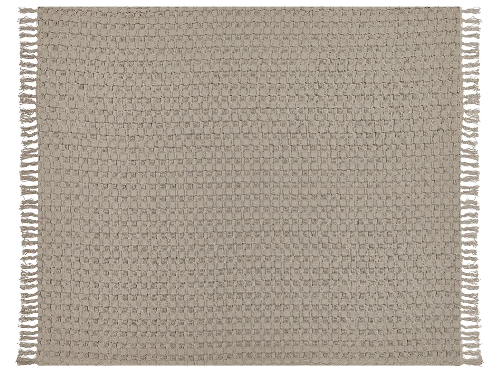 Colcha BERE Algodão 220 x 240 cm Taupe com Certificação Oeko-Tex